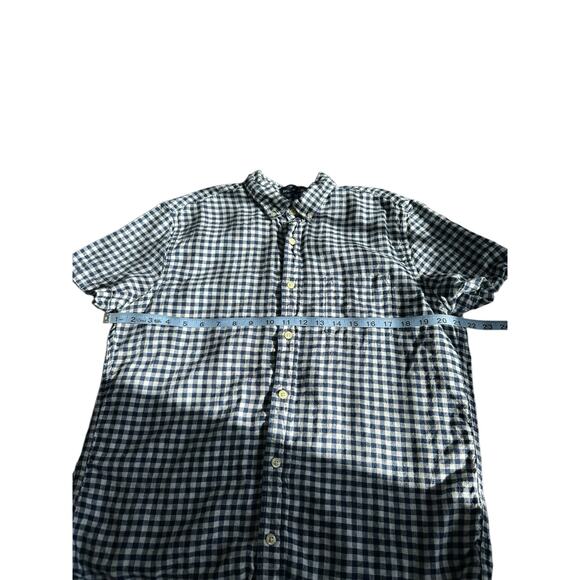 J.Crew‎ Men's Blue White Casual Slim Gingham Button Down Shirt Size Large - Picture 11 of 13